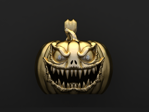 Koleksi Liontin Raja Labu Jahat Model Cetak 3D