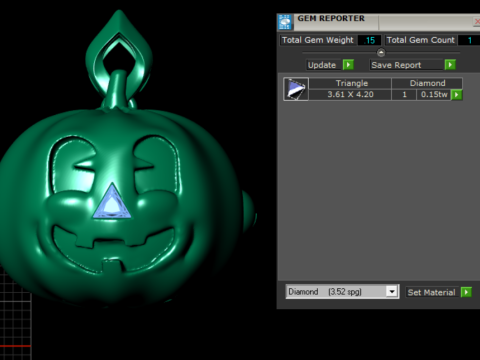 Koleksi Liontin Raja Labu Jahat Model Cetak 3D