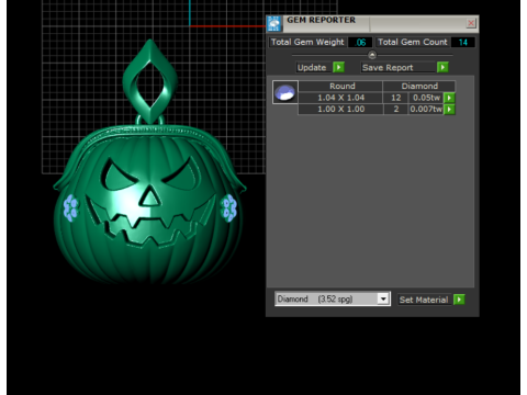 Koleksi Liontin Raja Labu Jahat Model Cetak 3D