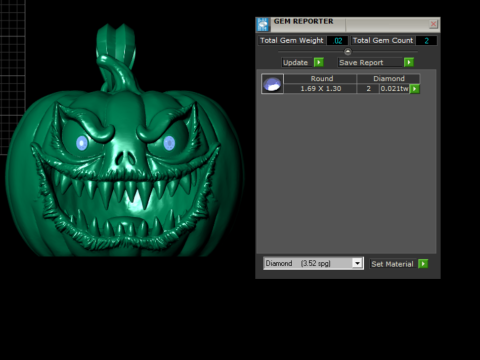 Koleksi Liontin Raja Labu Jahat Model Cetak 3D