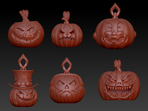 Koleksi Liontin Raja Labu Jahat Model Cetak 3D