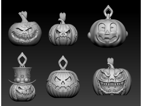 Koleksi Liontin Raja Labu Jahat Model Cetak 3D