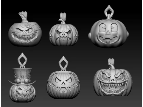 Evil Pumpkin King Pendant Collection 3D Print Model