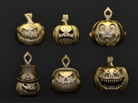 Koleksi Liontin Raja Labu Jahat Model Cetak 3D