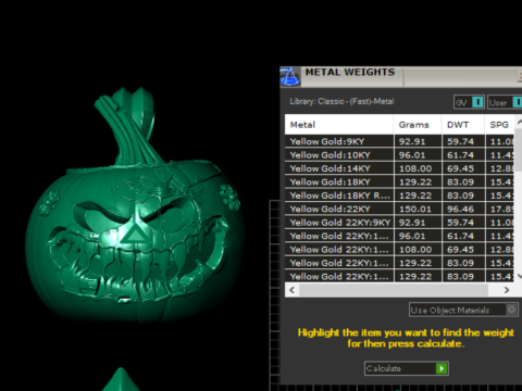 Koleksi Liontin Raja Labu Jahat Model Cetak 3D