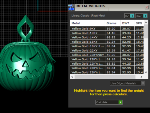 Koleksi Liontin Raja Labu Jahat Model Cetak 3D