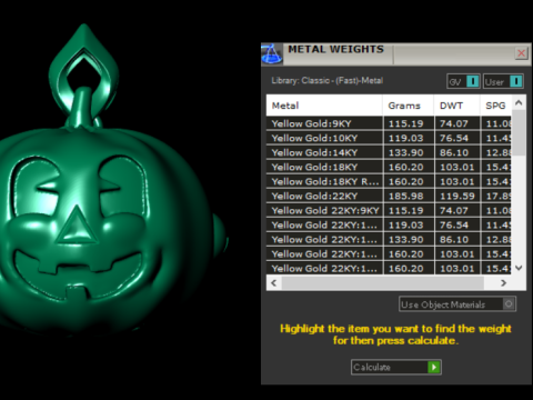 Koleksi Liontin Raja Labu Jahat Model Cetak 3D