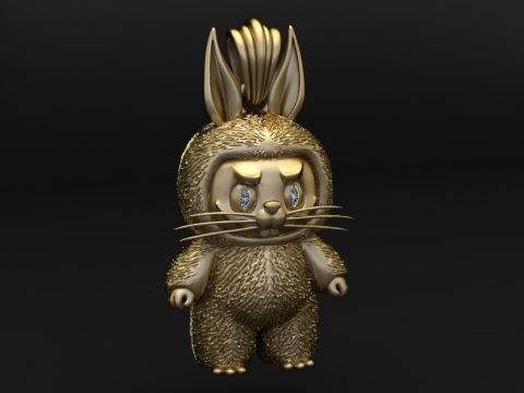 प्यारा बनी गार्जियन पेंडेंट 3डी प्रिंट करने योग्य मॉडल 3D प्रिंट मॉडल