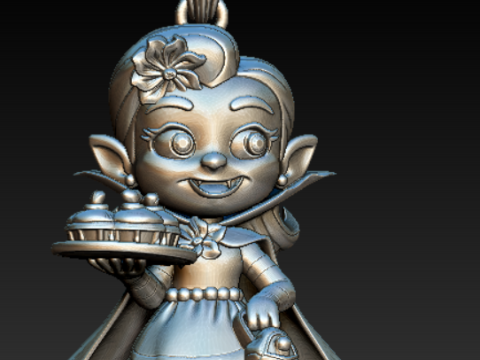 प्यारा बनी गार्जियन पेंडेंट 3डी प्रिंट करने योग्य मॉडल 3D प्रिंट मॉडल