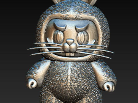 प्यारा बनी गार्जियन पेंडेंट 3डी प्रिंट करने योग्य मॉडल 3D प्रिंट मॉडल