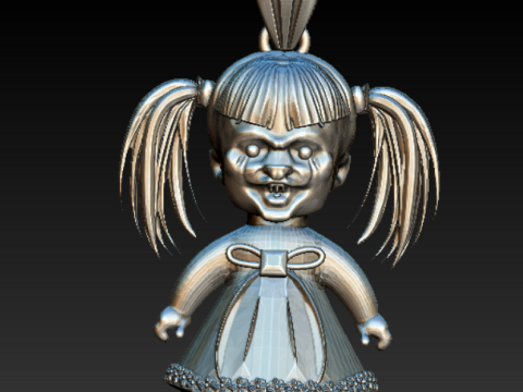 प्यारा बनी गार्जियन पेंडेंट 3डी प्रिंट करने योग्य मॉडल 3D प्रिंट मॉडल