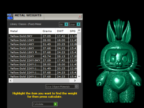 प्यारा बनी गार्जियन पेंडेंट 3डी प्रिंट करने योग्य मॉडल 3D प्रिंट मॉडल