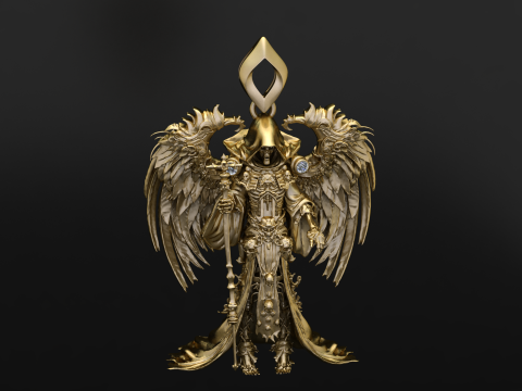 Modelo para impressão 3D com pingente de esqueleto camuflado Golden Reaper Modelo de Impressão 3D