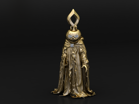 Modelo para impressão 3D com pingente de esqueleto camuflado Golden Reaper Modelo de Impressão 3D