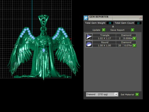 Golden Reaper Cloaked Skeleton Pendant 3D Printable Model 3D Print Model