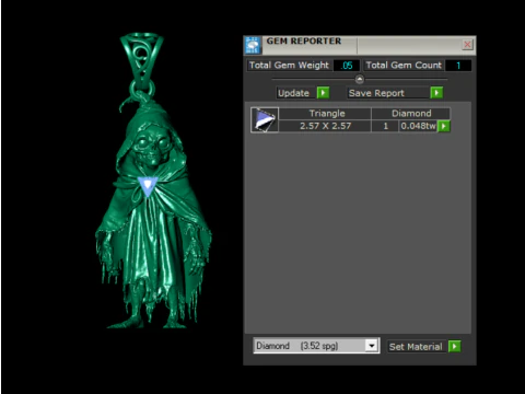 Golden Reaper Cloaked Skeleton Pendant 3D Printable Model 3D Print Model