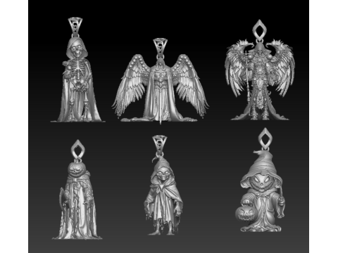 Modelo para impressão 3D com pingente de esqueleto camuflado Golden Reaper Modelo de Impressão 3D