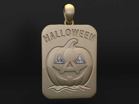 हॉन्टेड कैसल हैलोवीन पेंडेंट 3डी प्रिंट करने योग्य मॉडल 3D प्रिंट मॉडल