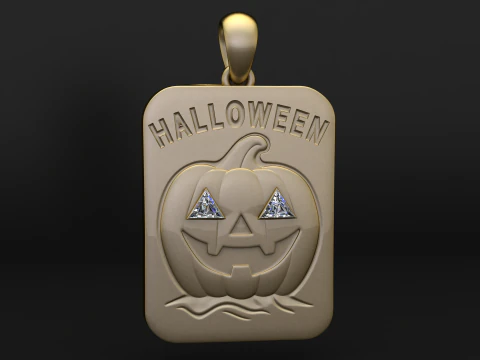 Haunted Castle Halloween Pendant 3D Printable Model 3D Print Model