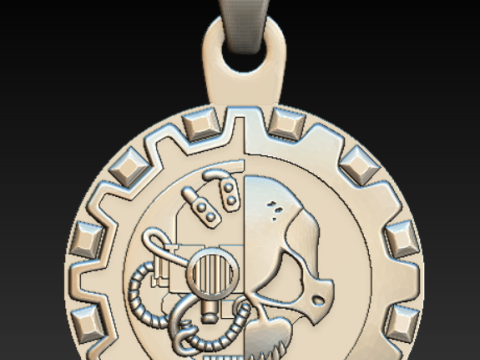 हॉन्टेड कैसल हैलोवीन पेंडेंट 3डी प्रिंट करने योग्य मॉडल 3D प्रिंट मॉडल