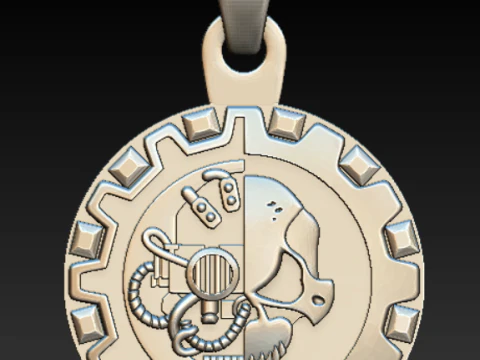 Haunted Castle Halloween Pendant 3D Printable Model 3D Print Model