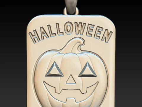 Haunted Castle Halloween Pendant 3D Printable Model 3D Print Model