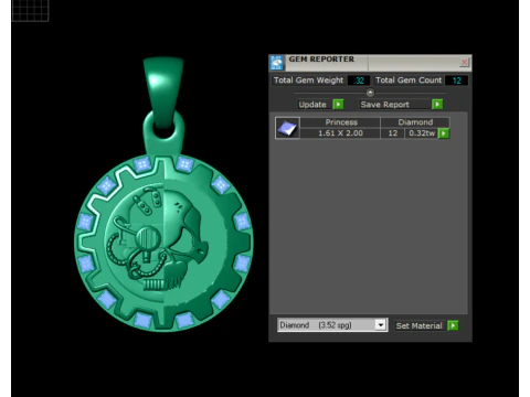Haunted Castle Halloween Pendant 3D Printable Model 3D Print Model