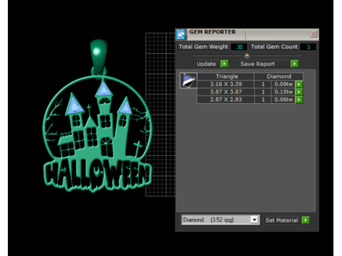 हॉन्टेड कैसल हैलोवीन पेंडेंट 3डी प्रिंट करने योग्य मॉडल 3D प्रिंट मॉडल