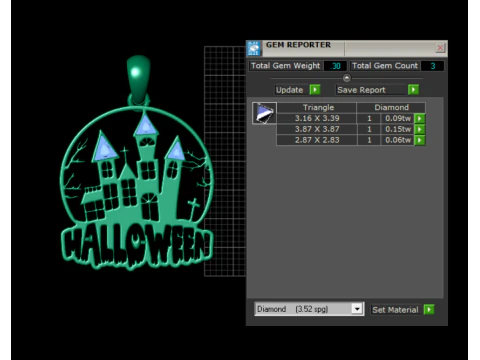 Haunted Castle Halloween Pendant 3D Printable Model 3D Print Model