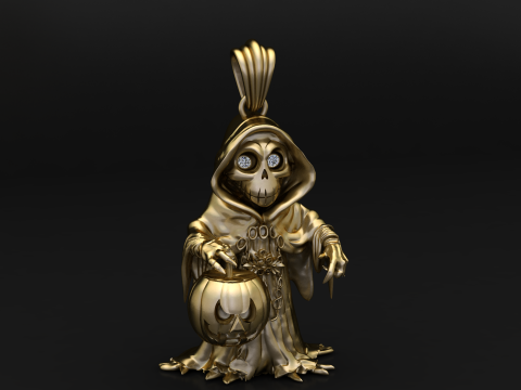 カボチャかかしモンスター ペンダント 3D 印刷可能モデル 3Dプリントモデル