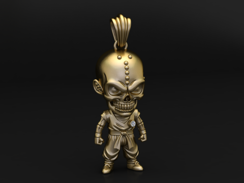 カボチャかかしモンスター ペンダント 3D 印刷可能モデル 3Dプリントモデル