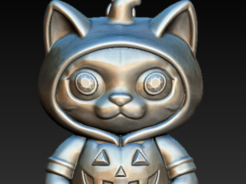 カボチャかかしモンスター ペンダント 3D 印刷可能モデル 3Dプリントモデル