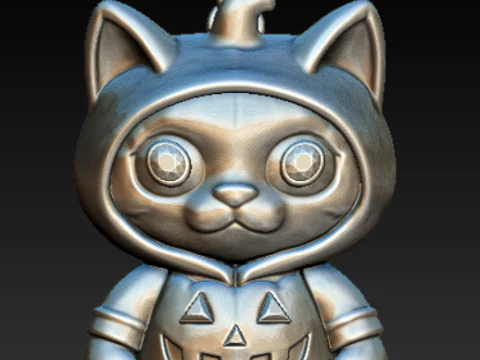 Pumpkin Scarecrow Monster Pendant 3D Printable Model 3D Print Model