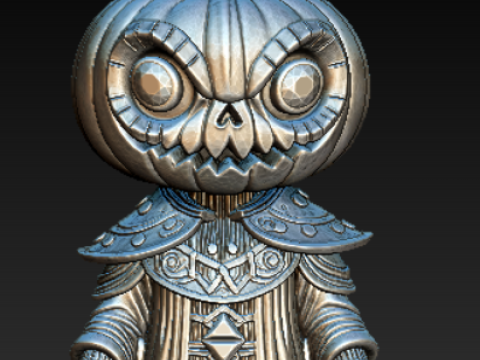 カボチャかかしモンスター ペンダント 3D 印刷可能モデル 3Dプリントモデル