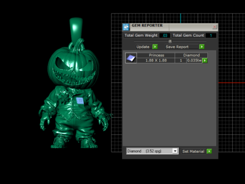 カボチャかかしモンスター ペンダント 3D 印刷可能モデル 3Dプリントモデル