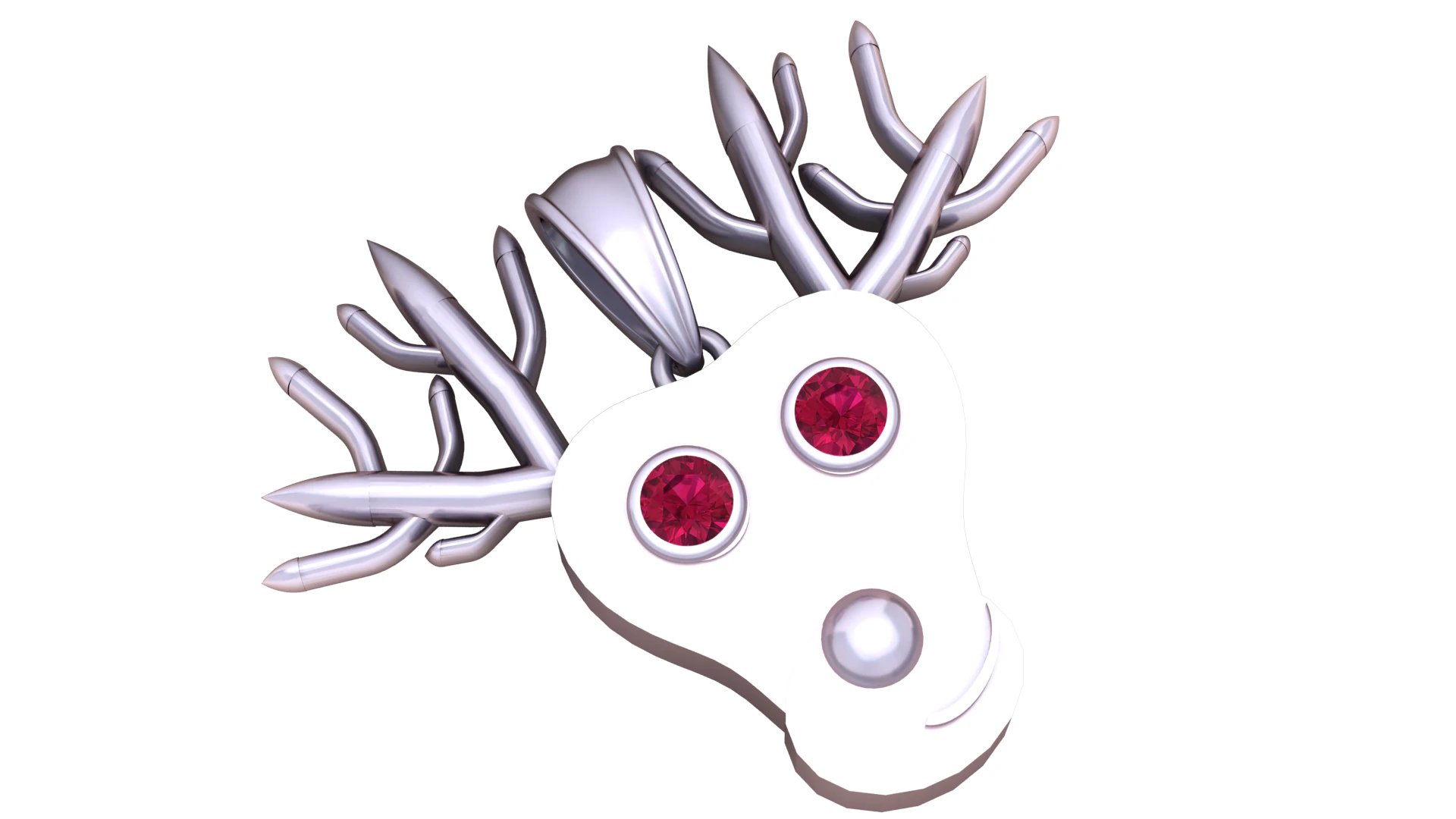 Antler Spirit Pendant 3D Printable Model 3D Print Model .c4d .max .obj .3ds .fbx .stl .blend 