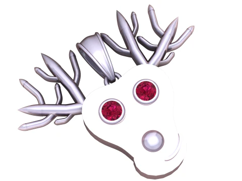 Antler Spirit 펜던트 3D 인쇄 가능 모델 3D 프린트 모델