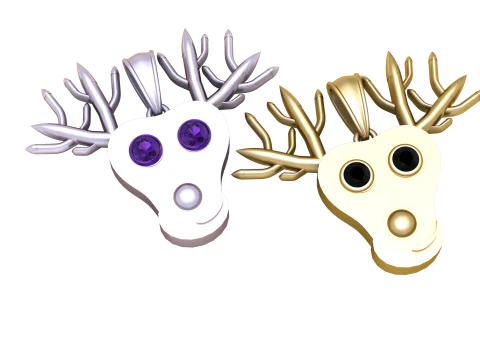Antler Spirit Pendant 3D Printable Model 3D Print Model