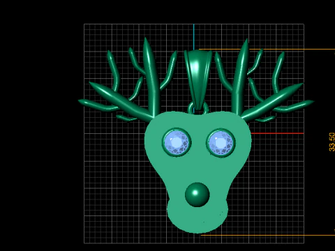Antler Spirit Pendant 3D Printable Model 3D Print Model
