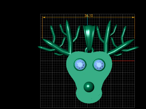 Antler Spirit Pendant 3D Printable Model 3D Print Model