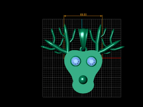 Antler Spirit Pendant 3D Printable Model 3D Print Model