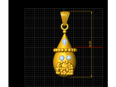 Santa Gnome Pendant 3D Print Model