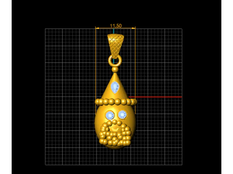 Santa Gnome Pendant 3D Print Model