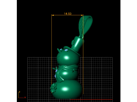 Golden Snowman Pendant 3D Print Model
