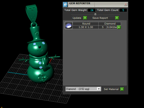Golden Snowman Pendant 3D Print Model