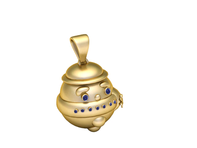 Orbit Bot Pendant 3D Print Model .c4d .max .obj .3ds .fbx .stl .blend