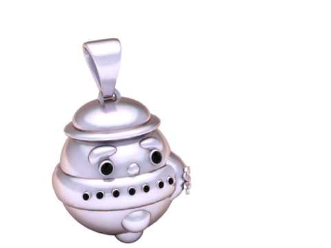 轨道机器人吊坠 3D 打印模型