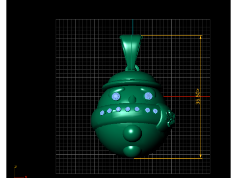 轨道机器人吊坠 3D 打印模型