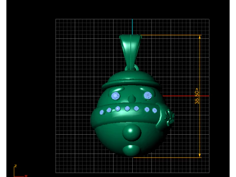 Orbit Bot Pendant 3D Print Model