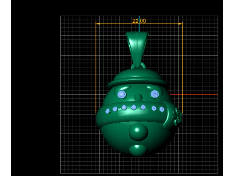 Orbit Bot Pendant 3D Print Model